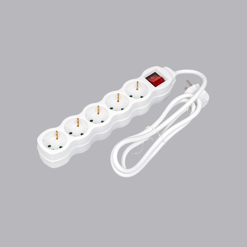 LOG-05K 5-kierunkowa listwa zasilająca typu niemieckiego w kształcie tykwy z przełącznikiem Multi-Socket