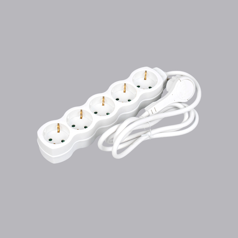 LOG-05L 5-żyłowa listwa zasilająca typu niemieckiego z uchwytem Multi-Socket w kształcie tykwy